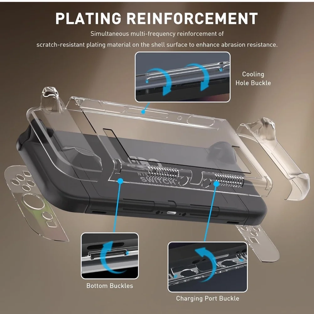 💜Clear Protective Skins for Nintendo Switch 2 With/2 Clear controller grips